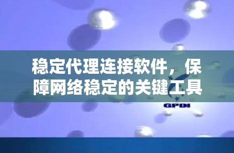 稳定代理连接软件，保障网络稳定的关键工具