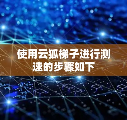 使用云狐梯子进行测速的步骤如下